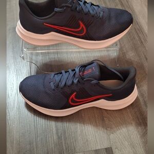 Nike Navy and Red Running Shoes Mens Downshifter 🏃‍♂️